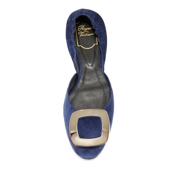 ROGER VIVIER Ballerine Chips Suede d'Orsay Flat - Picture 4 of 14